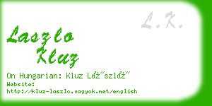 laszlo kluz business card